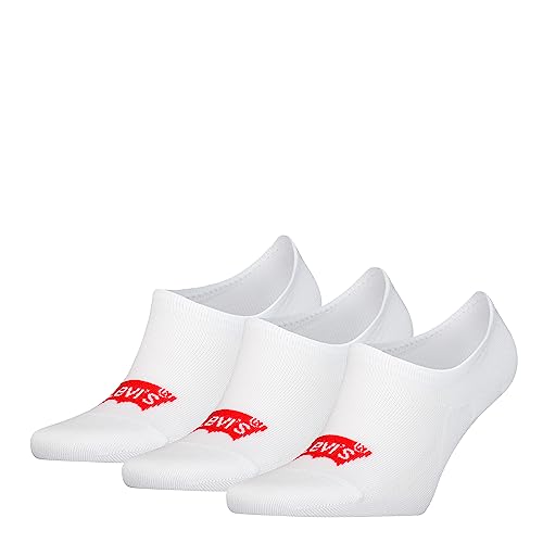Levi's Unisex Footie Socken, Weiß, 43/46 (3er Pack) von Levi's