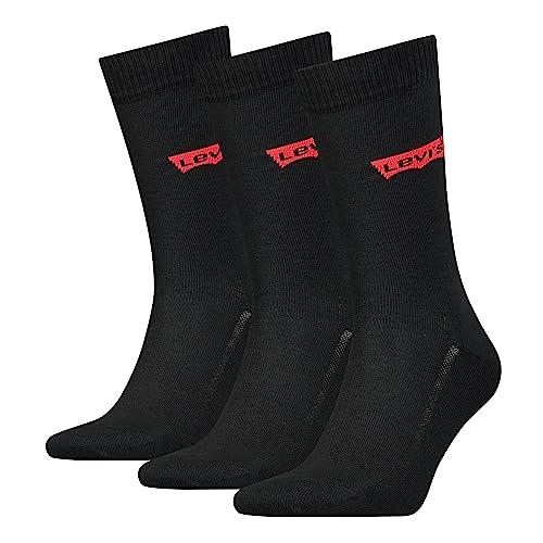 Levi's Unisex Classic Socken, Schwarz, 39/42 (3er Pack) von Levi's