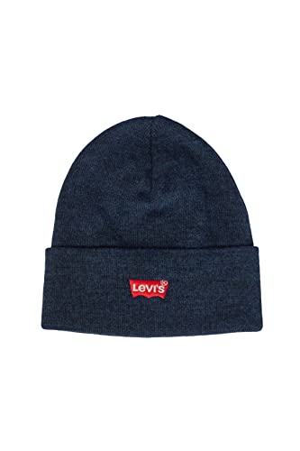 Levi's Herren RED BATWING EMBROIDERED SLOUCHY BEANIE Strickmütze, Blau (Navy Blue 17), one size von Levi's