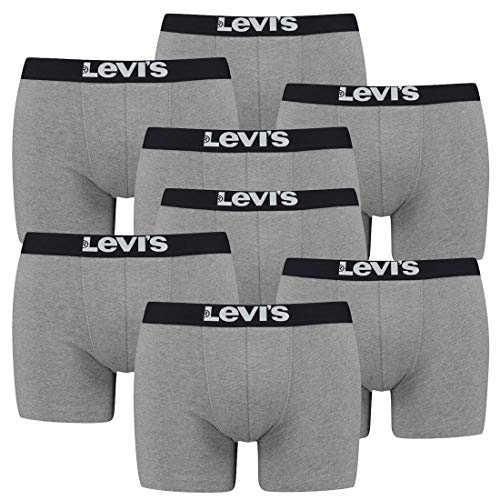 Levi's Levis Herren Boxer Brief 200SF - 4x2 Paar Shorts (8er Pack), Farbe:Middle Grey mélange, Bekleidungsgröße:M von Levi's