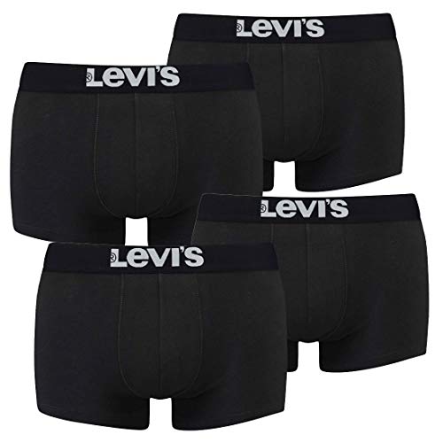 Levi's Levis Herren Trunk Boxershort 200SF - 2x2 Paar Shorts (4er Pack), Farbe:Jet black2, Bekleidungsgröße:S von Levi's