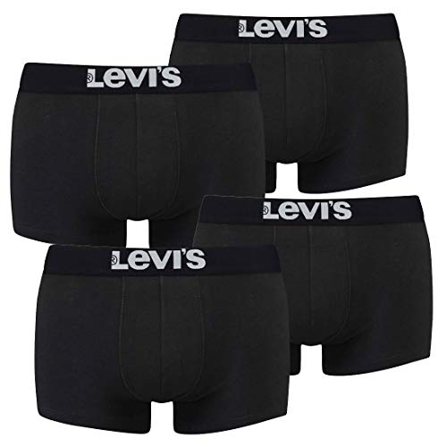 Levis Herren Trunk Boxershort 200SF - 2x2 Paar Shorts (4er Pack), Farbe:Jet black2, Bekleidungsgröße:XL von Levi's