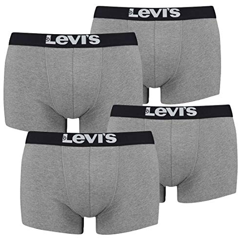 Levis Herren Trunk Boxershort 200SF - 2x2 Paar Shorts (4er Pack), Farbe:Middle Grey mélange, Bekleidungsgröße:S von Levi's