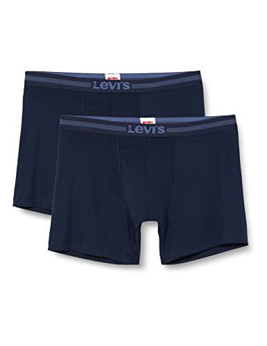 Levi's Herren Tencel Boxer Brief Retroshorts, Navy, XL (2er Pack) von Levi's