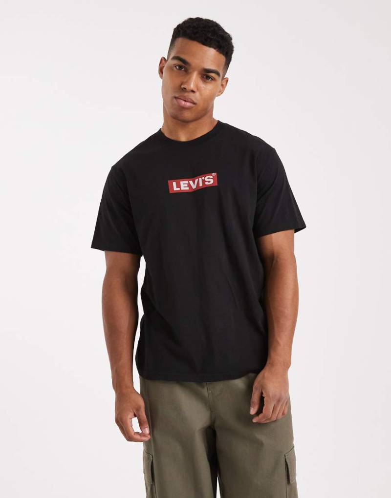 Levi's - Locker geschnittenes T-Shirt in Schwarz mit Boxtab-Logo von Levi's