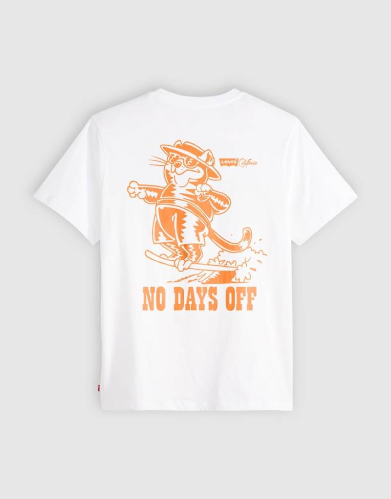 Levi's - Locker geschnittenes T-Shirt in Weiß mit „No Days Off"-Print am Rücken von Levi's