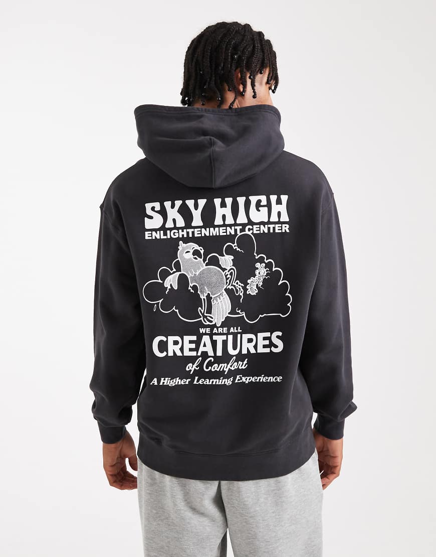 Levi's - Locker sitzender Kapuzenpullover in Schwarz mit „Sky High"-Print von Levi's