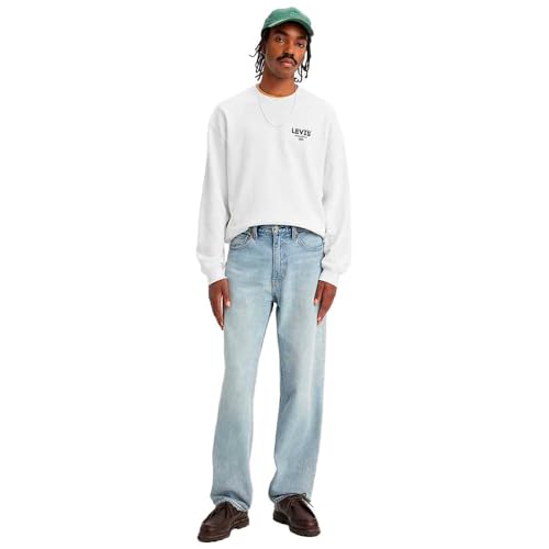 Levi's Men's 568 Loose Straight Denim Jeans, Colour Baby Blue Essentials, Size 32 34 von Levi's