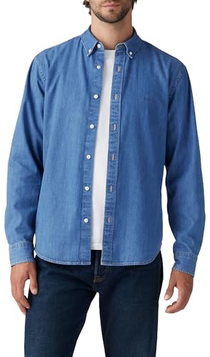 Levi's Men's Authentic Button DOWN Shirt, Woodrow MID WASH, XL von Levi's
