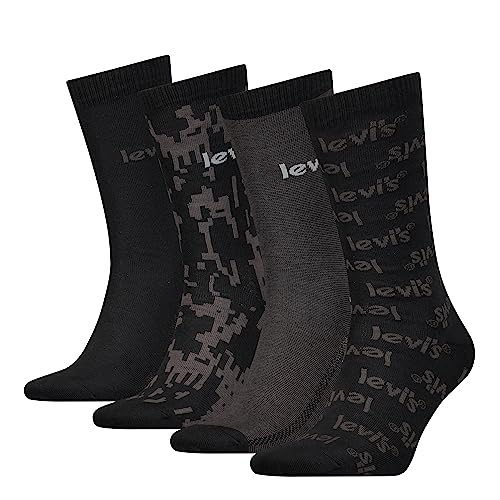 Levi's Herren CLSSC Sock, Black Combo, 43/46 (4er Pack) von Levi's