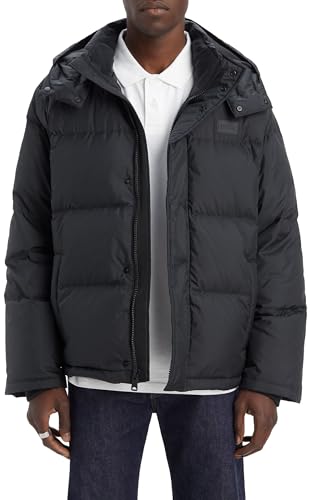 Levi's Men's Laurel Short Puffer Jacket, Jet Black, M von Levi's