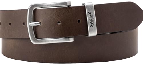 Levi's Men's Metal Two Horse Keeper Ov Normal Buckle 100 Bovine Leather Belt, Brown, 85 von Levi's