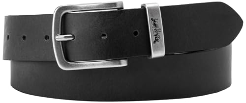 Levi's Men's Metal Two Horse Keeper Ov Normal Buckle 100 Bovine Leather Belt, Regular Black, 115 von Levi's