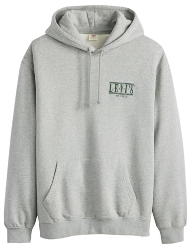 Levi's Men's Relaxed Graphic PO Sweatshirt, Serif Logo MIDTONE H, L von Levi's