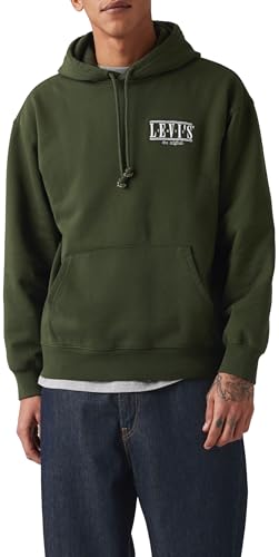 Levi's Men's Relaxed Graphic PO Sweatshirt, Serif Logo ONE Kombu, Large von Levi's