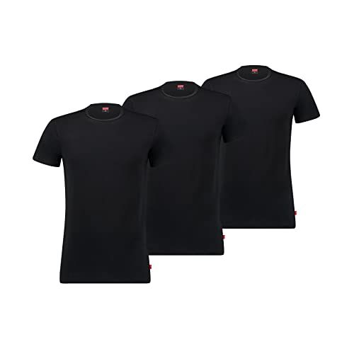 Levi's Herren T-Shirt, Jet Black, L (3er Pack) von Levi's