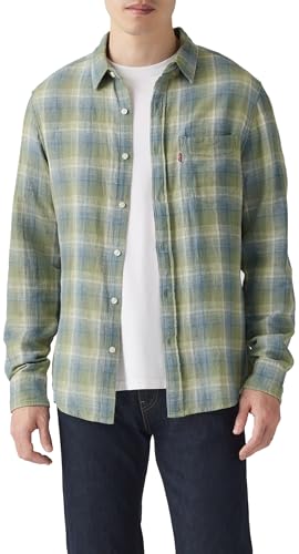 Levi's Men's Sunset 1 Pocket Standard Shirt, Nolan Plaid SAGE, M Levi's Men's Sunset 1 Pocket Standard Shirt, Nolan Plaid SAGE, M von Levi's
