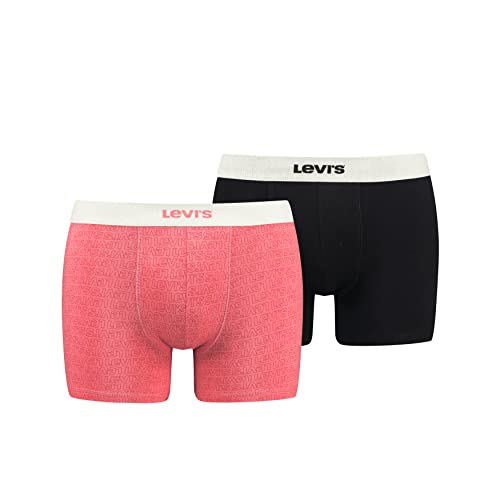 Levi's Men's Tonal Logo AOP Boxer, pink Combo, S, 2er Pack von Levi's