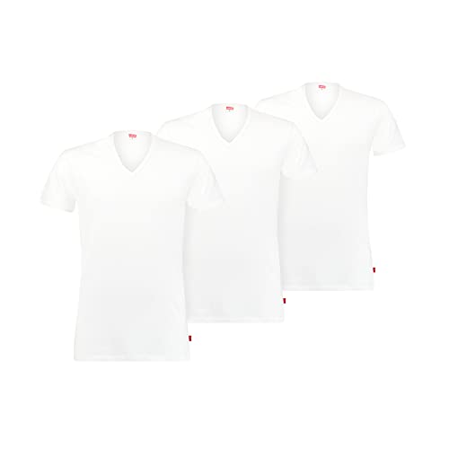 Levi's Herren T-Shirt, White, XL (3er Pack) von Levi's