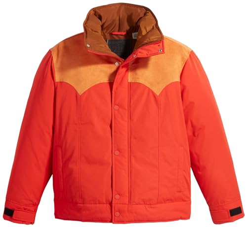 Levi's Men's Webster Western Puffer Jacket, Valiant Poppy, L von Levi's