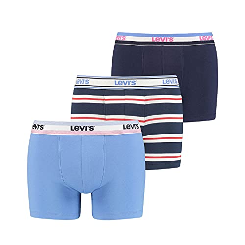 Levi's Herren Logo Men's Briefs Giftbox Boxer Shorts, Blue Combo, S EU von Levi's