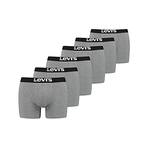 Levi's Herren Levi's Men's Solid Basic (6 pakker) Boxer Shorts, Grau, XL EU von Levi's