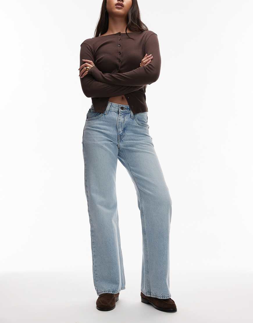 Levi's - Middy - Lockere Bootcut-Jeans in Bleach-Waschung-Blau von Levi's