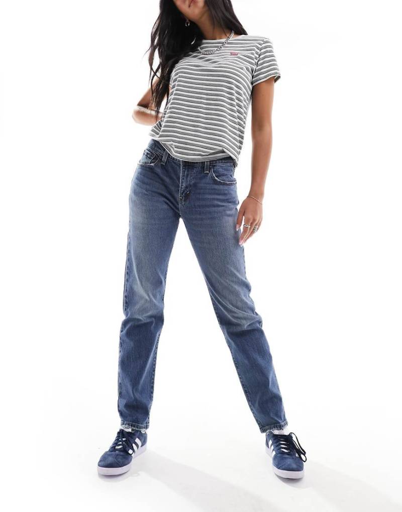 Levi's - Middy - Straight Jeans in mittelblauer Waschung mit mittelhohem Bund von Levi's