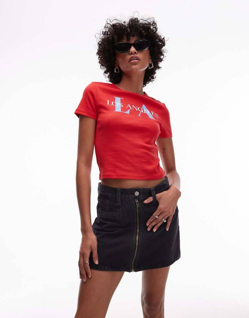 Levi's - Moto Icon - Minirock aus Denim in Schwarz von Levi's