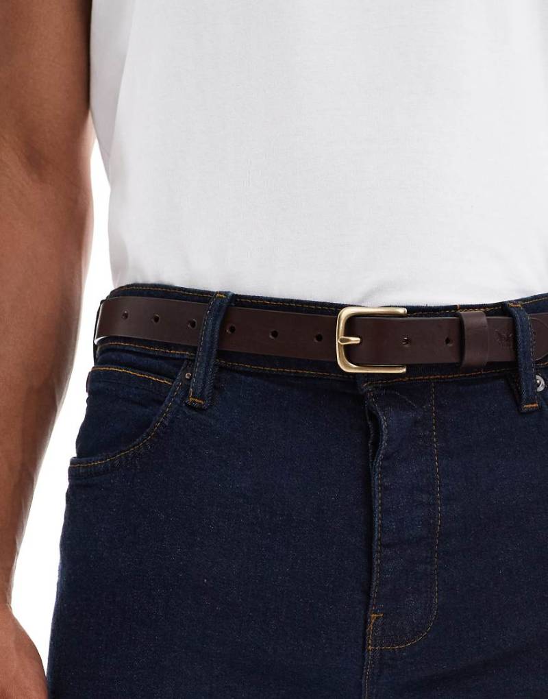 Levi's - New Narrow - Schmaler Gürtel aus Leder in Braun von Levi's
