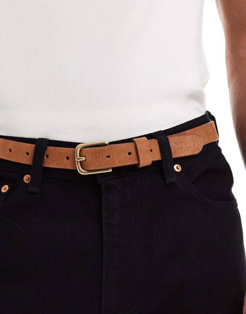 Levi's - New Narrow - Schmaler Gürtel aus Leder in Hellbraun von Levi's