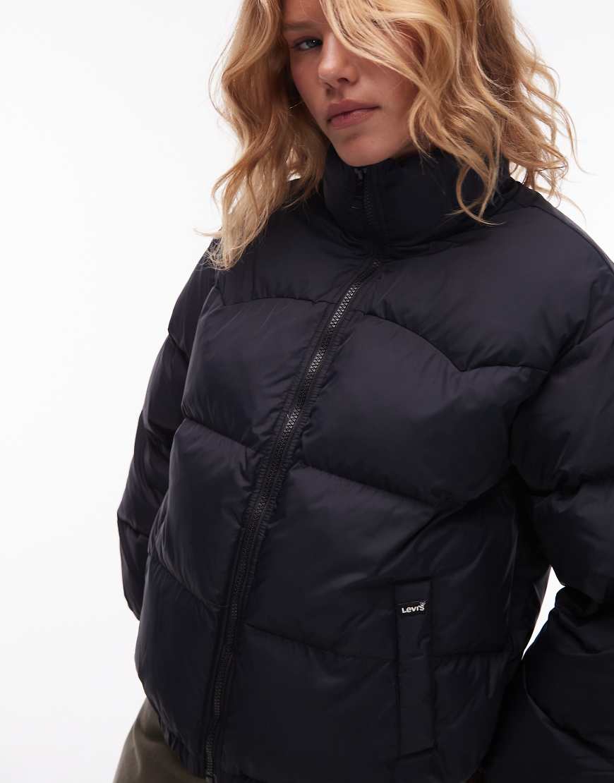 Levi's - Noe - Western-Pufferjacke aus Nylon in Schwarz von Levi's