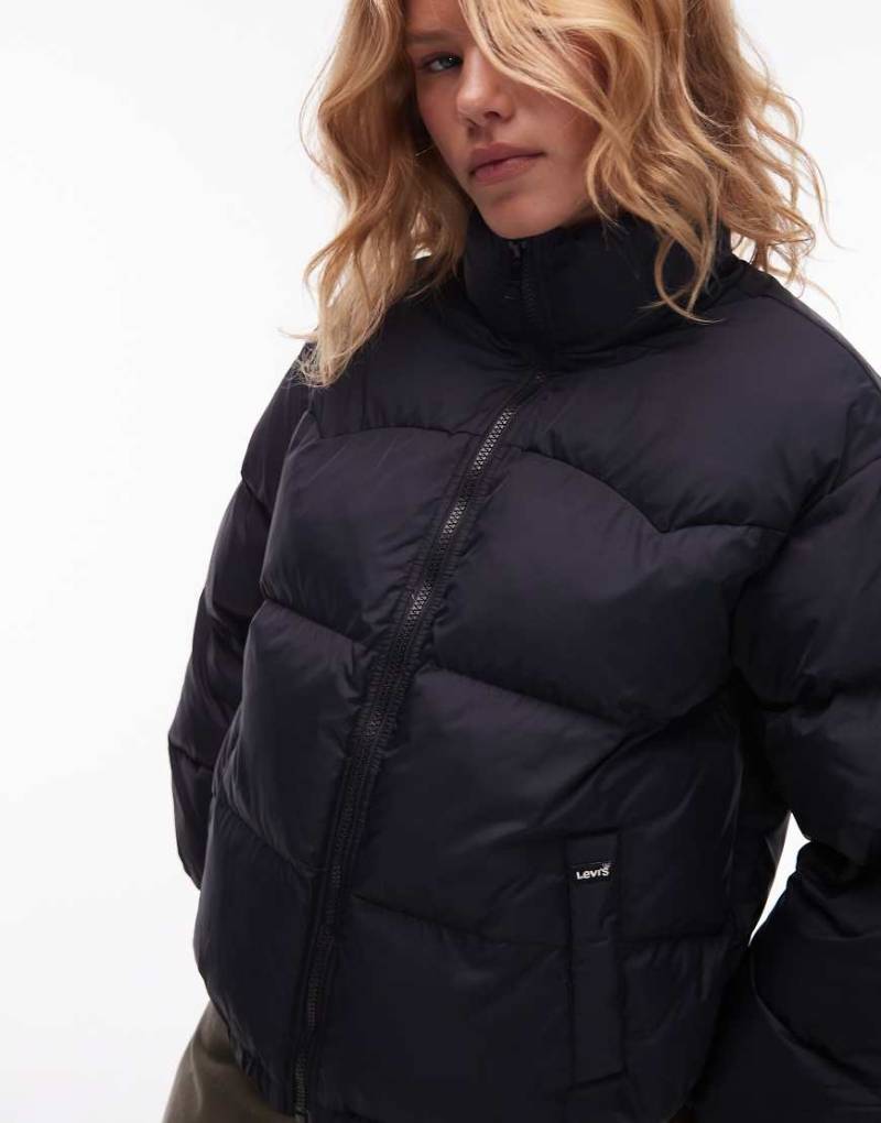 Levi's - Noe - Western-Pufferjacke aus Nylon in Schwarz von Levi's