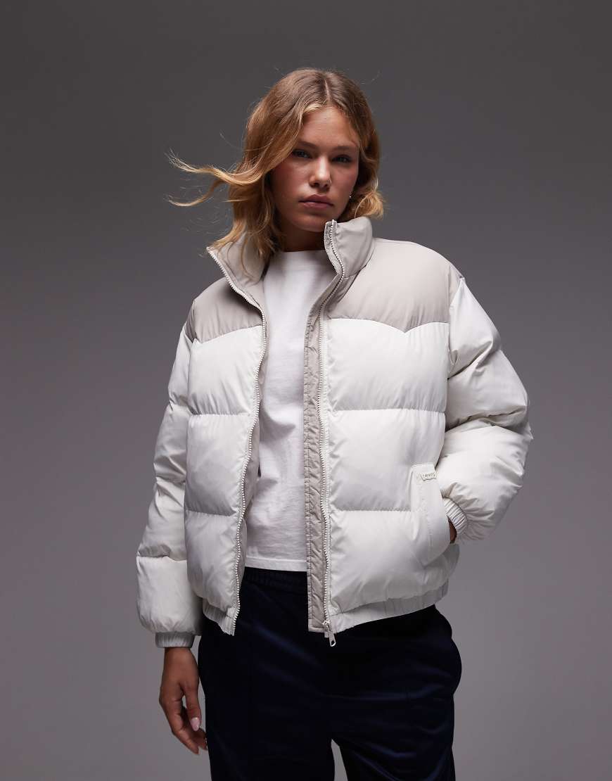 Levi's - Noe - Western-Pufferjacke aus Nylon in Weiß von Levi's