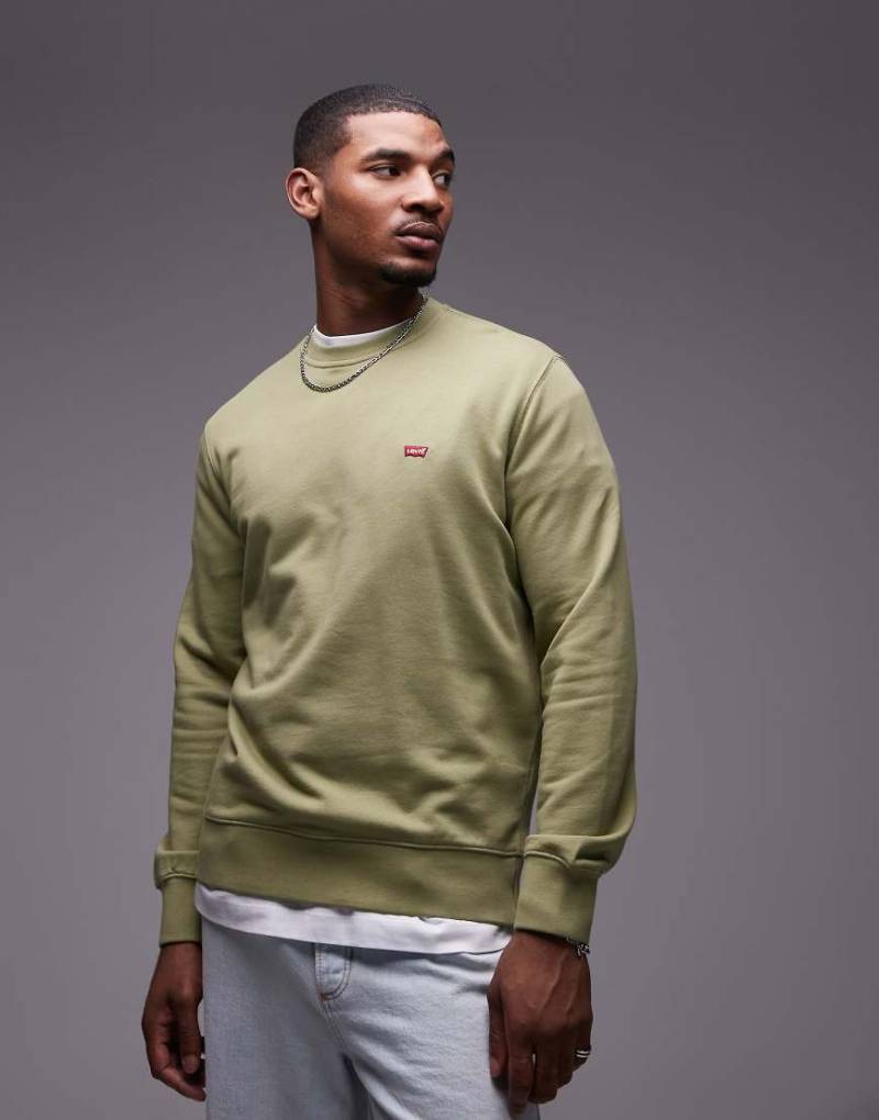 Levi's - Original - Frottee-Sweatshirt in Hellgrün mit Batwing-Logo von Levi's