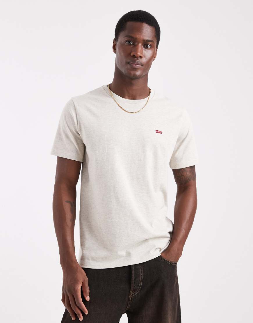 Levi's - Original - Kalkgraues T-Shirt mit Fledermausflügel-Logo von Levi's