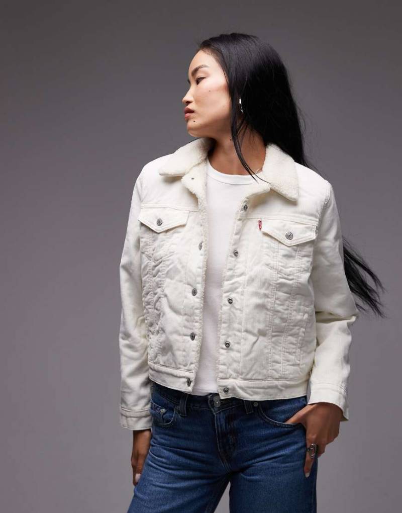 Levi's - Original - Sherpa-Trucker-Jacke in Ecru-Weiß von Levi's