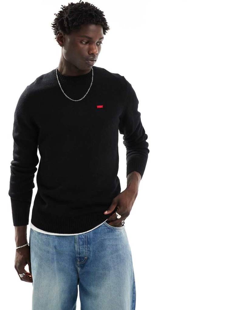 Levi's - Original - Strickpullover in Schwarz mit Fledermaus-Logo von Levi's