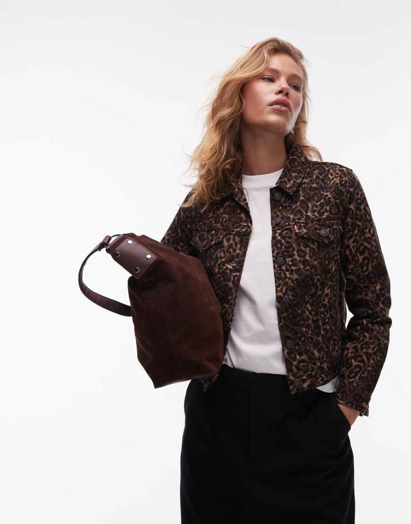 Levi's Original - Trucker-Jeansjacke mit Leopardenmuster-Braun von Levi's