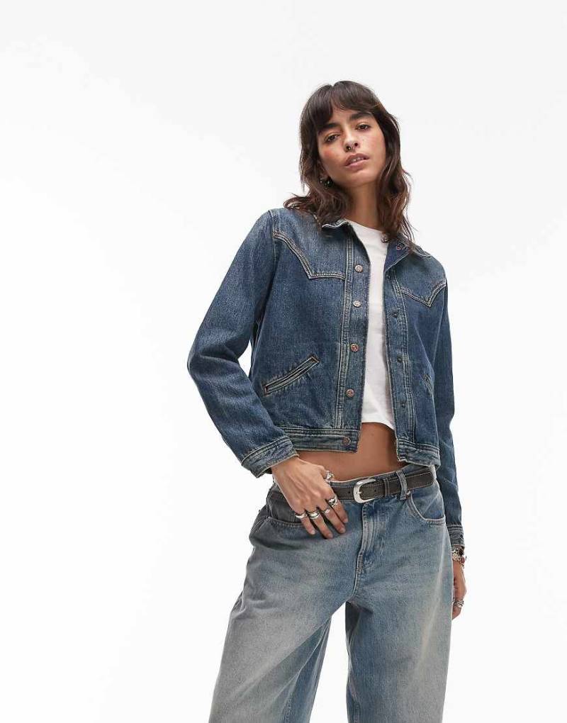 Levi's - Original - Verzierte Jeans-Truckerjacke in Blau von Levi's