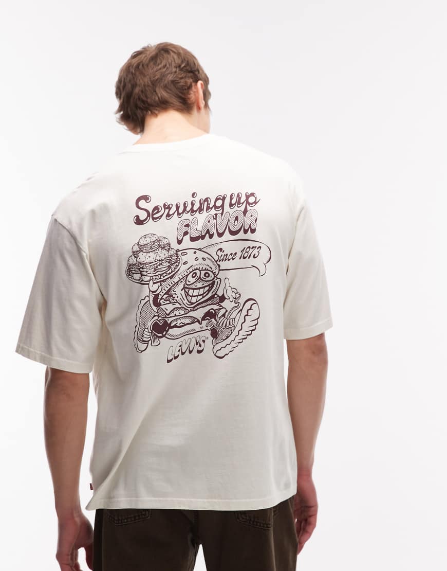 Levi's - Oversize-T-Shirt in Ecru mit Rückengrafik-Weiß von Levi's