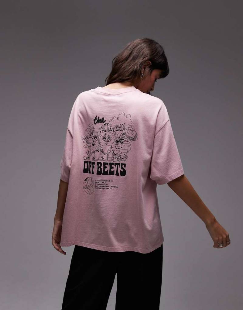 Levi's - Oversize-T-Shirt in Rosa mit Rückenprint von Levi's