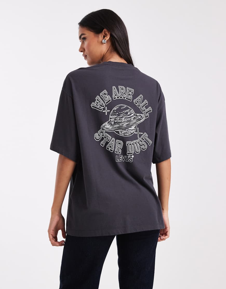 Levi's - Oversize-T-Shirt in Schwarz mit Star-Dust-Rückenprint von Levi's