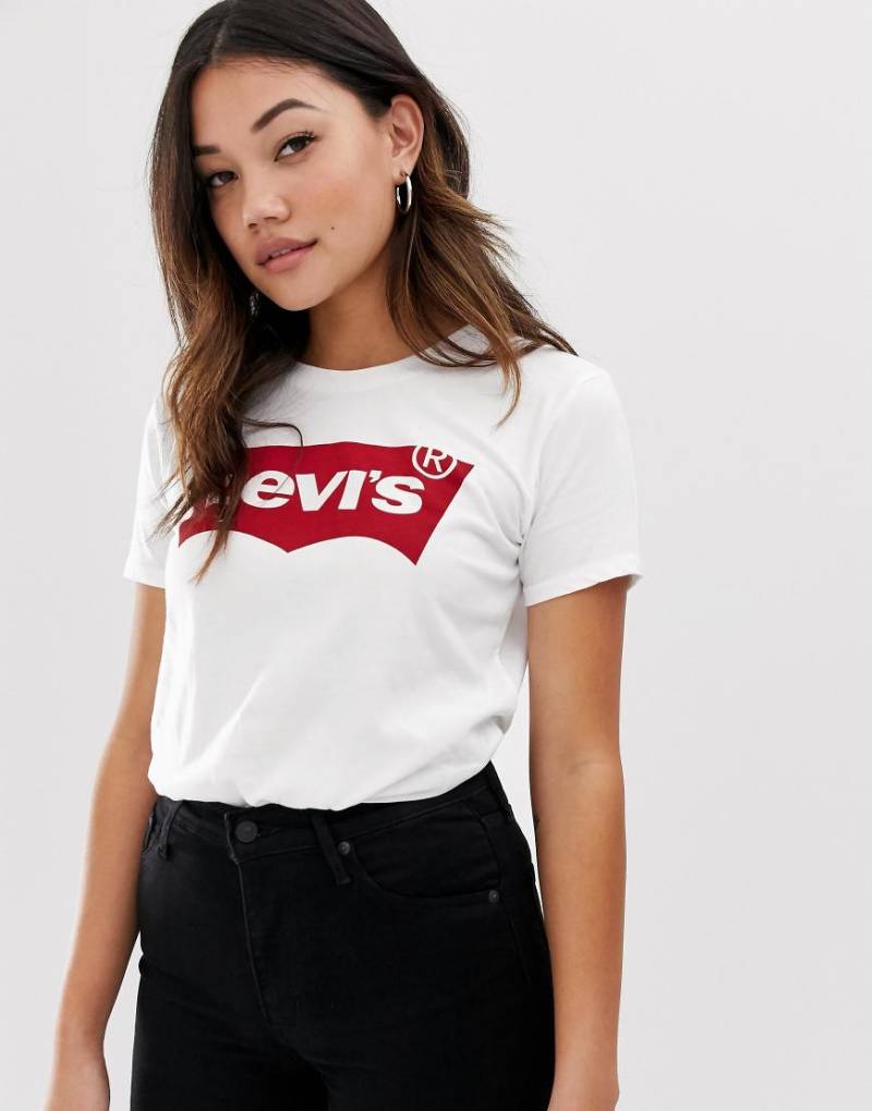 Levi's - Perfect - T-Shirt mit Fledermaus-Logo-Weiß von Levi's