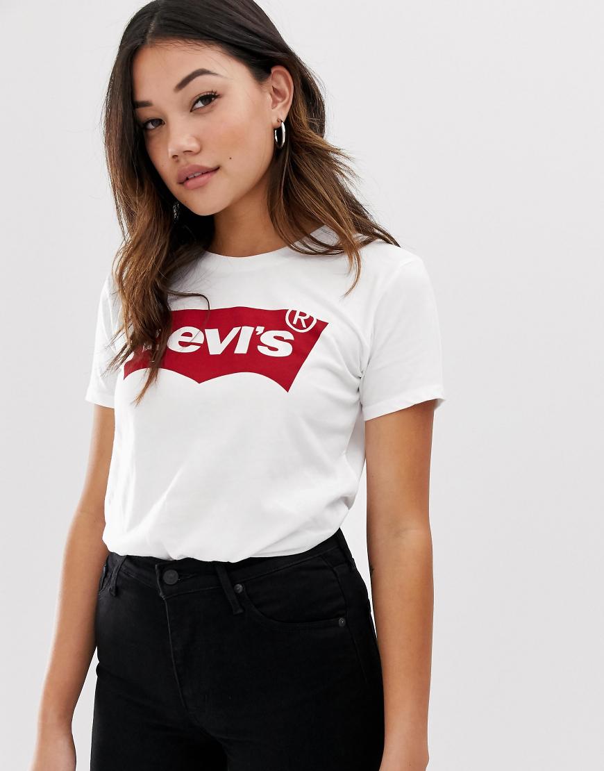 Levi's - Perfect - T-Shirt mit Fledermaus-Logo-Weiß von Levi's
