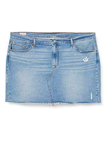 Levi's Plus Size Damen Deconstructed Rock, Blau (Gateway Skirt Plus 0013), 22 von Levi's