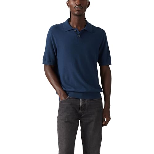 Levi's Polo aus Strick Dress Blues Cotton Linen - Blue XL Levi's Polo aus Strick Dress Blues Cotton Linen - Blue XL von Levi's