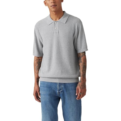 Levi's Polo aus Strick Linen Seed Stitch Mid Tone Grey Heather - Multi-Color L Levi's Polo aus Strick Linen Seed Stitch Mid Tone Grey Heather - Multi-Color L von Levi's