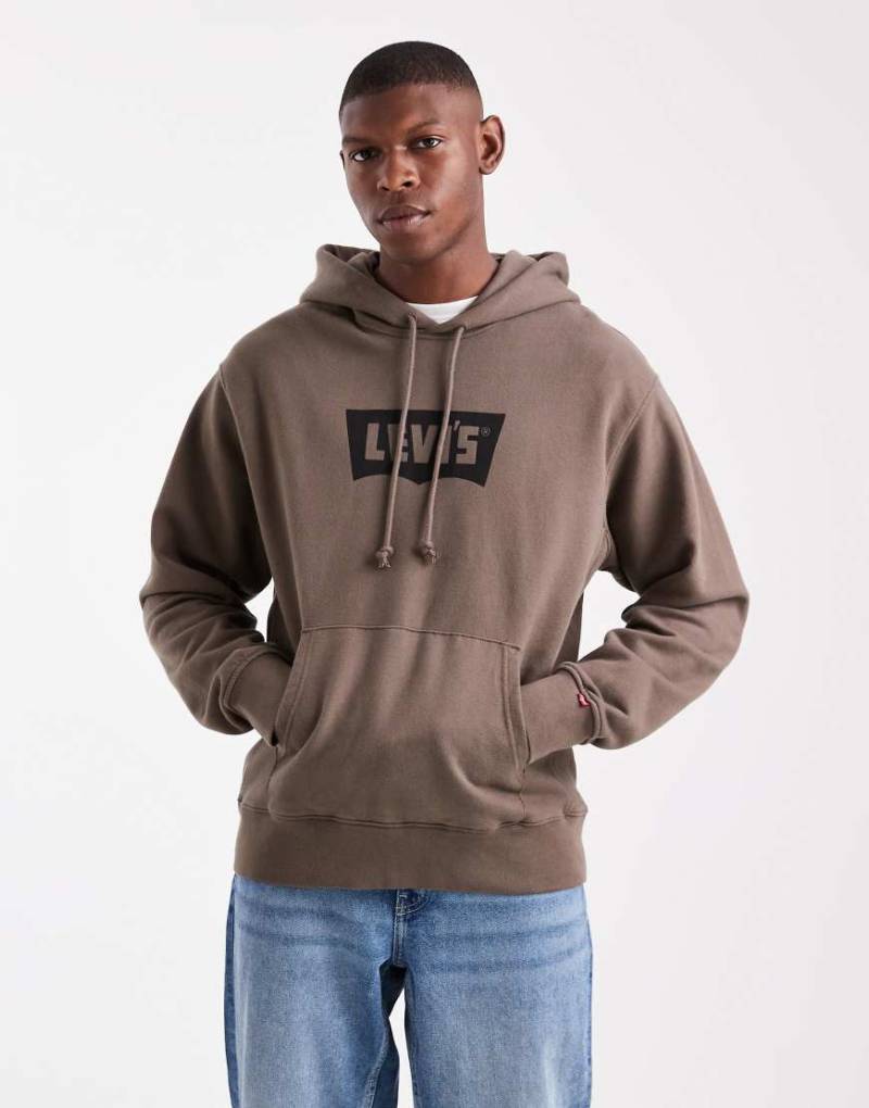 Levi's - Premium - Kapuzenpullover in Khakigrün mit Fledermaus-Logo von Levi's