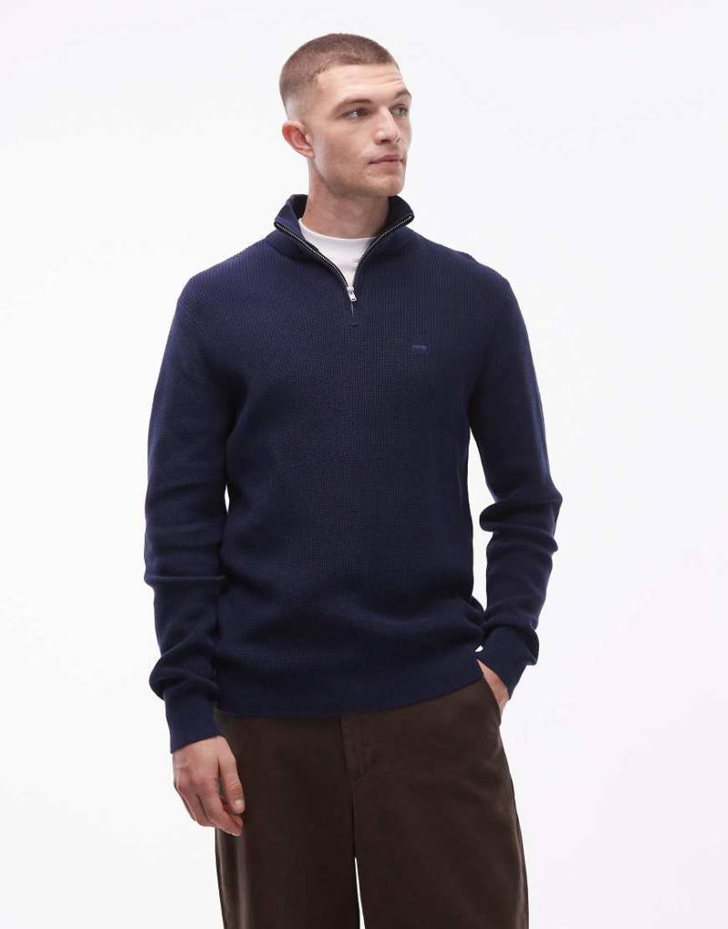 Levi's - Pullover in Marineblau mit kurzem Reißverschluss von Levi's